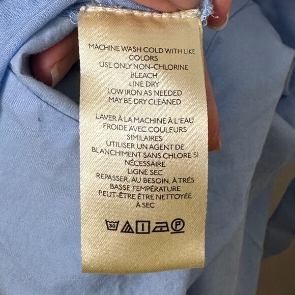 20W Maeve Anthropologie Asymmetrical Powder Blue Dress Minimalist Chic Feminine - Picture 5 of 15